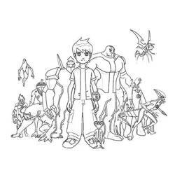 Dibujo para colorear: Ben 10 (Dibujos Animados y Series Animadas) #40433 - Dibujos para Colorear e Imprimir Gratis