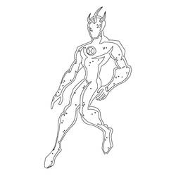 Dibujo para colorear: Ben 10 (Dibujos Animados y Series Animadas) #40464 - Dibujos para Colorear e Imprimir Gratis