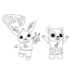 Dibujo para colorear: Bing y Flop (Dibujos Animados y Series Animadas) #185037 - Dibujos para Colorear e Imprimir Gratis