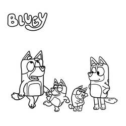 Dibujo para colorear: Bluey (Dibujos Animados y Series Animadas) #219502 - Dibujos para Colorear e Imprimir Gratis