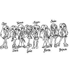 Dibujo para colorear: Bratz (Dibujos Animados y Series Animadas) #32403 - Dibujos para Colorear e Imprimir Gratis