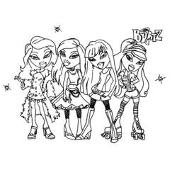 Dibujo para colorear: Bratz (Dibujos Animados y Series Animadas) #32427 - Dibujos para Colorear e Imprimir Gratis