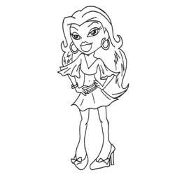 Dibujo para colorear: Bratz (Dibujos Animados y Series Animadas) #32450 - Dibujos para Colorear e Imprimir Gratis