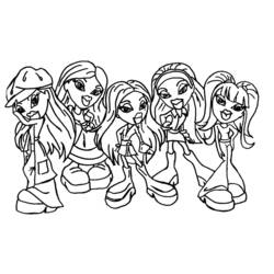 Dibujo para colorear: Bratz (Dibujos Animados y Series Animadas) #32528 - Dibujos para Colorear e Imprimir Gratis