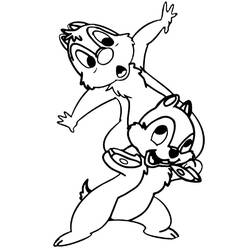 Dibujo para colorear: Chip y Dale for Kids (Dibujos Animados y Series Animadas) #185784 - Dibujos para Colorear e Imprimir Gratis