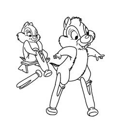 Dibujo para colorear: Chip y Dale for Kids (Dibujos Animados y Series Animadas) #185788 - Dibujos para Colorear e Imprimir Gratis