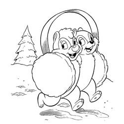 Dibujo para colorear: Chip y Dale for Kids (Dibujos Animados y Series Animadas) #185790 - Dibujos para Colorear e Imprimir Gratis