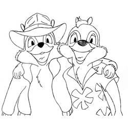 Dibujo para colorear: Chip y Dale for Kids (Dibujos Animados y Series Animadas) #185795 - Dibujos para Colorear e Imprimir Gratis