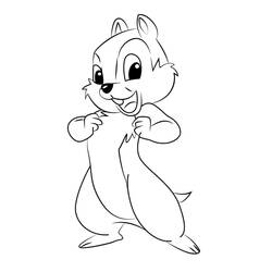 Dibujo para colorear: Chip y Dale for Kids (Dibujos Animados y Series Animadas) #185812 - Dibujos para Colorear e Imprimir Gratis