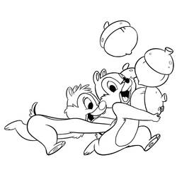 Dibujo para colorear: Chip y Dale for Kids (Dibujos Animados y Series Animadas) #185815 - Dibujos para Colorear e Imprimir Gratis