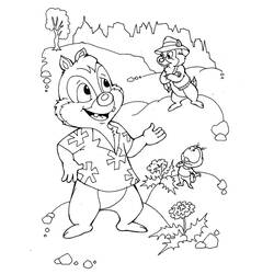 Dibujo para colorear: Chip y Dale for Kids (Dibujos Animados y Series Animadas) #185818 - Dibujos para Colorear e Imprimir Gratis