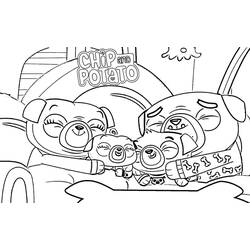 Dibujo para colorear: Chip y Potato (Dibujos Animados y Series Animadas) #199126 - Dibujos para Colorear e Imprimir Gratis