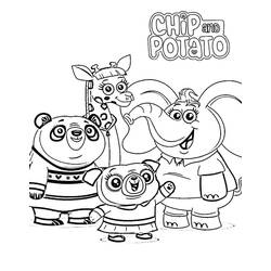 Dibujo para colorear: Chip y Potato (Dibujos Animados y Series Animadas) #199134 - Dibujos para Colorear e Imprimir Gratis