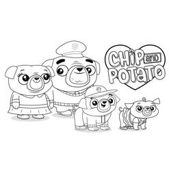 Dibujo para colorear: Chip y Potato (Dibujos Animados y Series Animadas) #199156 - Dibujos para Colorear e Imprimir Gratis