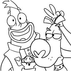 Dibujo para colorear: Corneil y Bernie (Dibujos Animados y Series Animadas) #212311 - Dibujos para Colorear e Imprimir Gratis