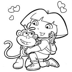 Dibujo para colorear: Dora la Exploradora (Dibujos Animados y Series Animadas) #29713 - Dibujos para Colorear e Imprimir Gratis