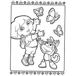 Dibujo para colorear: Dora la Exploradora (Dibujos Animados y Series Animadas) #29738 - Dibujos para Colorear e Imprimir Gratis