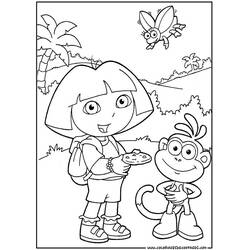Dibujo para colorear: Dora la Exploradora (Dibujos Animados y Series Animadas) #29740 - Dibujos para Colorear e Imprimir Gratis