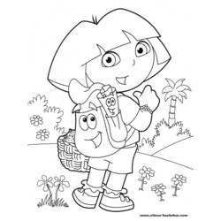 Dibujo para colorear: Dora la Exploradora (Dibujos Animados y Series Animadas) #29760 - Dibujos para Colorear e Imprimir Gratis