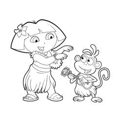 Dibujo para colorear: Dora la Exploradora (Dibujos Animados y Series Animadas) #29773 - Dibujos para Colorear e Imprimir Gratis