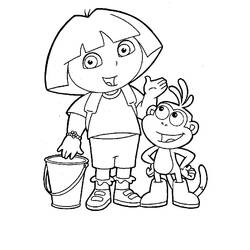 Dibujo para colorear: Dora la Exploradora (Dibujos Animados y Series Animadas) #29777 - Dibujos para Colorear e Imprimir Gratis