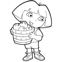 Dibujo para colorear: Dora la Exploradora (Dibujos Animados y Series Animadas) #29815 - Dibujos para Colorear e Imprimir Gratis