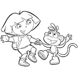 Dibujo para colorear: Dora la Exploradora (Dibujos Animados y Series Animadas) #29844 - Dibujos para Colorear e Imprimir Gratis