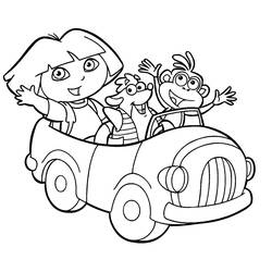 Dibujo para colorear: Dora la Exploradora (Dibujos Animados y Series Animadas) #29856 - Dibujos para Colorear e Imprimir Gratis