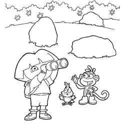 Dibujo para colorear: Dora la Exploradora (Dibujos Animados y Series Animadas) #29870 - Dibujos para Colorear e Imprimir Gratis