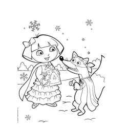 Dibujo para colorear: Dora la Exploradora (Dibujos Animados y Series Animadas) #29933 - Dibujos para Colorear e Imprimir Gratis