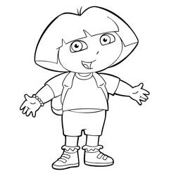Dibujo para colorear: Dora la Exploradora (Dibujos Animados y Series Animadas) #29945 - Dibujos para Colorear e Imprimir Gratis