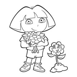 Dibujo para colorear: Dora la Exploradora (Dibujos Animados y Series Animadas) #29957 - Dibujos para Colorear e Imprimir Gratis