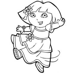 Dibujo para colorear: Dora la Exploradora (Dibujos Animados y Series Animadas) #29967 - Dibujos para Colorear e Imprimir Gratis