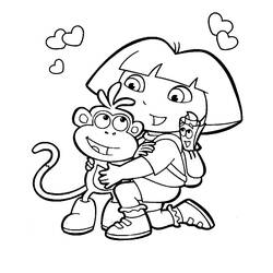 Dibujo para colorear: Dora la Exploradora (Dibujos Animados y Series Animadas) #29996 - Dibujos para Colorear e Imprimir Gratis