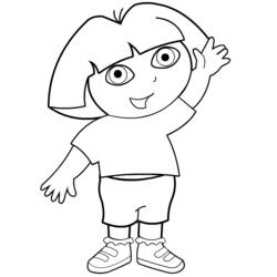 Dibujo para colorear: Dora la Exploradora (Dibujos Animados y Series Animadas) #30003 - Dibujos para Colorear e Imprimir Gratis