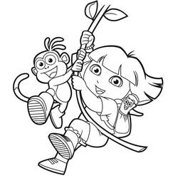 Dibujo para colorear: Dora la Exploradora (Dibujos Animados y Series Animadas) #30023 - Dibujos para Colorear e Imprimir Gratis