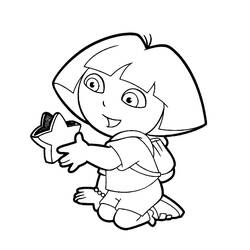 Dibujo para colorear: Dora la Exploradora (Dibujos Animados y Series Animadas) #30027 - Dibujos para Colorear e Imprimir Gratis