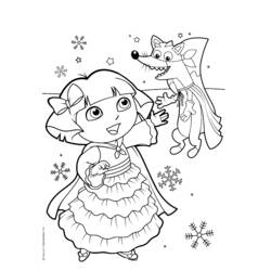 Dibujo para colorear: Dora la Exploradora (Dibujos Animados y Series Animadas) #30075 - Dibujos para Colorear e Imprimir Gratis