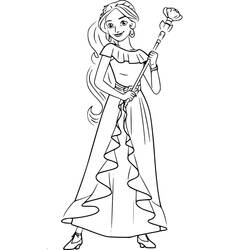 Dibujo para colorear: Elena de Ávalor (Dibujos Animados y Series Animadas) #187276 - Dibujos para Colorear e Imprimir Gratis