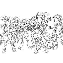 Dibujo para colorear: Equestria Girls (Dibujos Animados y Series Animadas) #197797 - Dibujos para Colorear e Imprimir Gratis