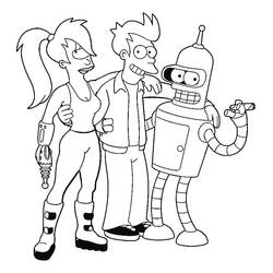 Dibujo para colorear: Futurama (Dibujos Animados y Series Animadas) #206527 - Dibujos para Colorear e Imprimir Gratis