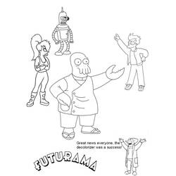 Dibujo para colorear: Futurama (Dibujos Animados y Series Animadas) #206529 - Dibujos para Colorear e Imprimir Gratis