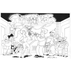 Dibujo para colorear: Futurama (Dibujos Animados y Series Animadas) #48364 - Dibujos para Colorear e Imprimir Gratis
