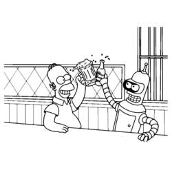 Dibujo para colorear: Futurama (Dibujos Animados y Series Animadas) #48367 - Dibujos para Colorear e Imprimir Gratis
