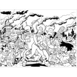 Dibujo para colorear: Futurama (Dibujos Animados y Series Animadas) #48373 - Dibujos para Colorear e Imprimir Gratis