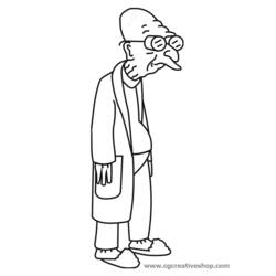 Dibujo para colorear: Futurama (Dibujos Animados y Series Animadas) #48409 - Dibujos para Colorear e Imprimir Gratis