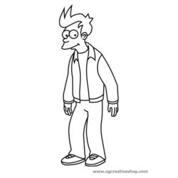 Dibujo para colorear: Futurama (Dibujos Animados y Series Animadas) #48411 - Dibujos para Colorear e Imprimir Gratis