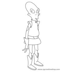 Dibujo para colorear: Futurama (Dibujos Animados y Series Animadas) #48412 - Dibujos para Colorear e Imprimir Gratis