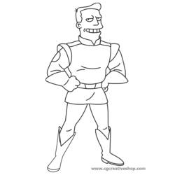 Dibujo para colorear: Futurama (Dibujos Animados y Series Animadas) #48413 - Dibujos para Colorear e Imprimir Gratis