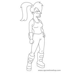 Dibujo para colorear: Futurama (Dibujos Animados y Series Animadas) #48420 - Dibujos para Colorear e Imprimir Gratis